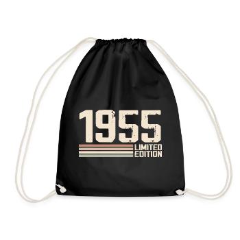 1955 Millésime 1955 Anniversaire 1955 Rétro 1955 - Sac de sport léger - noir - Devant