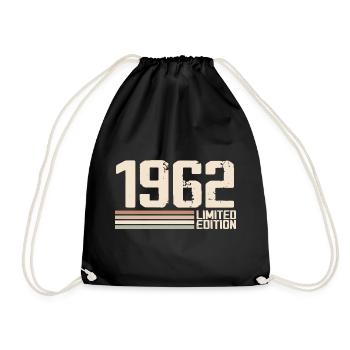 1962 Millésime 1962 Anniversaire 1962 Rétro 1962 - Sac de sport léger - noir - Devant