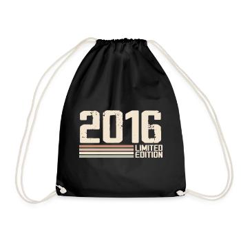 2016 Vintage 2016 Birthday 2016 Retro 2016 - Drawstring Bag - black - Front