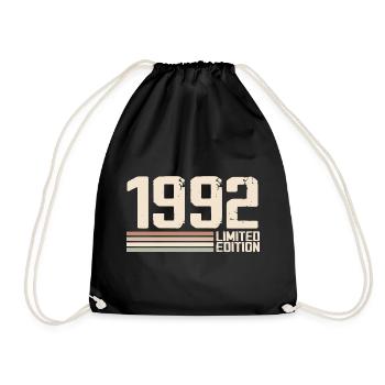 1992 Millésime 1992 Anniversaire 1992 Rétro 1992 - Sac de sport léger - noir - Devant