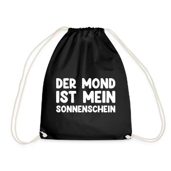 Der Mond Ist Mein Sonnenschein - Turnbeutel - Schwarz - Vorne