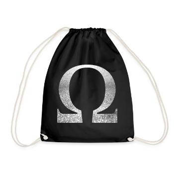 omega - Drawstring Bag - black - Front