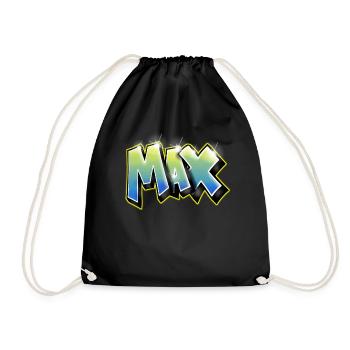 Graffiti Max - Drawstring Bag - black - Front