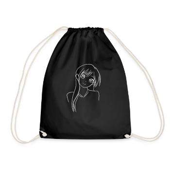 Anime Girls - Drawstring Bag - black - Front