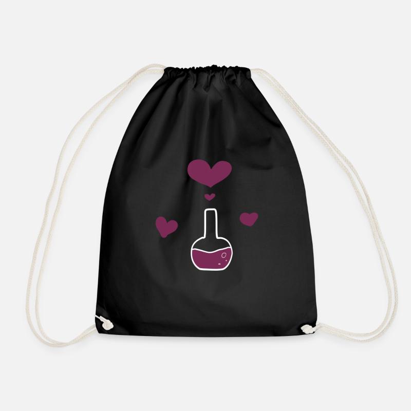 Chemistry Flasks - Drawstring Bag - black