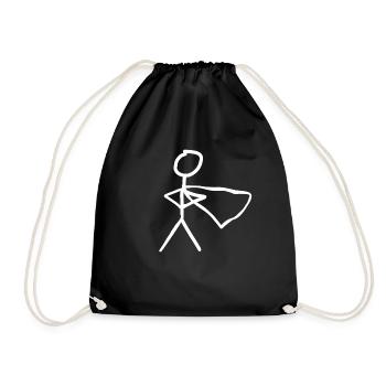 hero - Drawstring Bag - black - Front