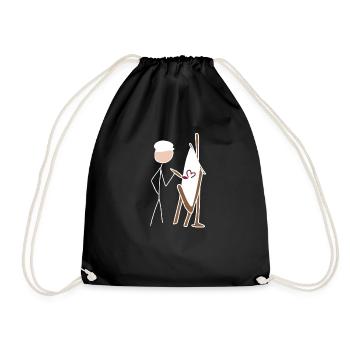 artists paint - Drawstring Bag - black - Front