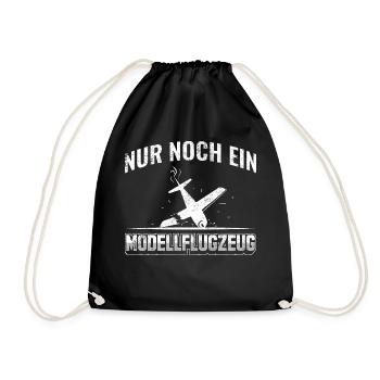Modellbau | Modellflug Modellfliegen Pilot - Turnbeutel - Schwarz - Vorne
