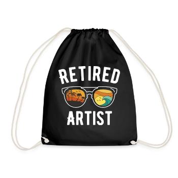 Bliss in Retirement: Artists with - Drawstring Bag - black - Front