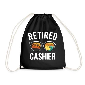 Retired Cashier Beach Vacation Design - Turnbeutel - Schwarz - Vorne