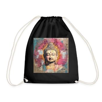 BUDDHA ZEN MEDITATION - Drawstring Bag - black - Front