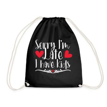 désolé je suis l’emplacement j’ai des enfants - Sac de sport léger - noir - Devant