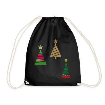 Sapins de Noël - Sac de sport léger - noir - Devant