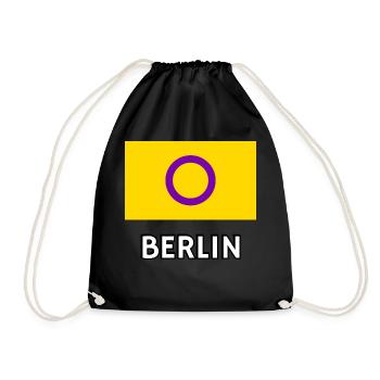 Intersex Pride Flag Berlin - Drawstring Bag - black - Front