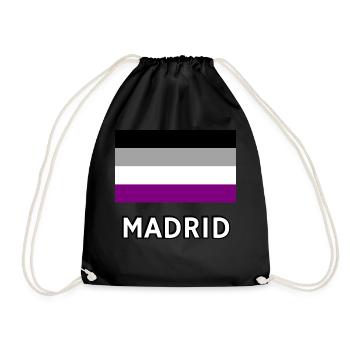 Asexualité Pride Drapeau Madrid - Sac de sport léger - noir - Devant