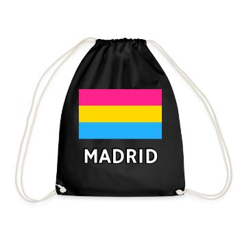 Pan Pride Flag Madrid - Drawstring Bag - black - Front