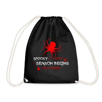Halloween Spider Spooky Time - Drawstring Bag - black - Front