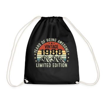 Gift to Celebrate Your Birth Year 1988 - Drawstring Bag - black - Front