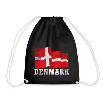 Danemark Drapeau - Sac de sport léger - noir - Devant