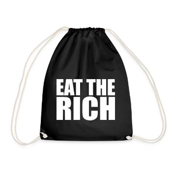 Eat the rich - Turnbeutel - Schwarz - Vorne