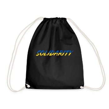 Solidarity ukraine - Drawstring Bag - black - Front