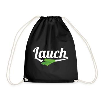 Lauch ohne Muskeln - Turnbeutel - Schwarz - Vorne