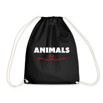 Animaux que les animaux adorent - Sac de sport léger - noir - Devant