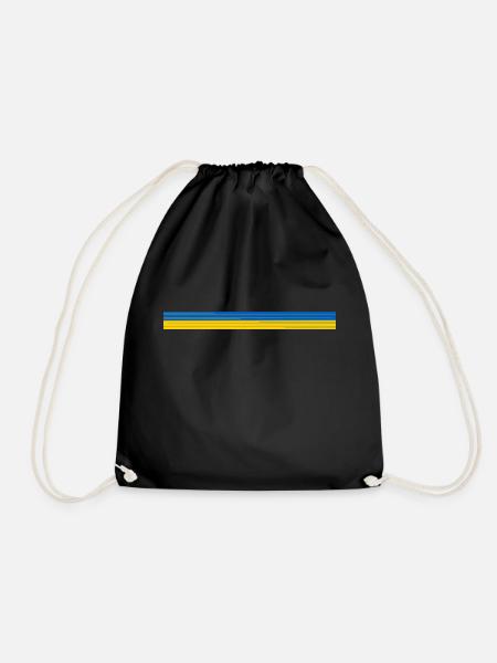 Ukraine, Flagge - Turnbeutel - Schwarz