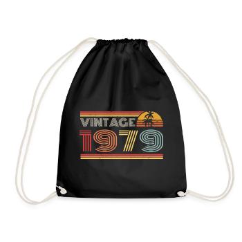 1979 Limited Edition Geburtstag Outfit 1979 vintag - Turnbeutel - Schwarz - Vorne