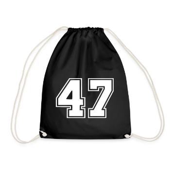 47 - Drawstring Bag - black - Front