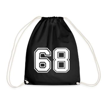 68 - Drawstring Bag - black - Front