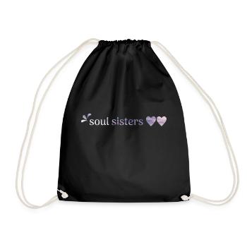 Best Friends - Soul Sisters - Drawstring Bag - black - Front