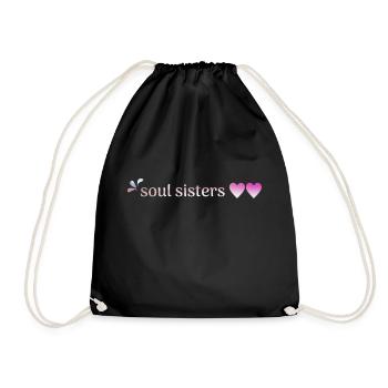 Besties - Friends - Drawstring Bag - black - Front