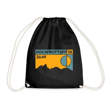 Hochfrottspitze Tour Mountain Tour Souvenir Souvenir - Drawstring Bag - black - Front