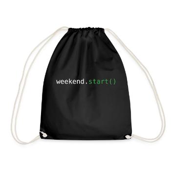 Start of the weekend - Drawstring Bag - black - Front