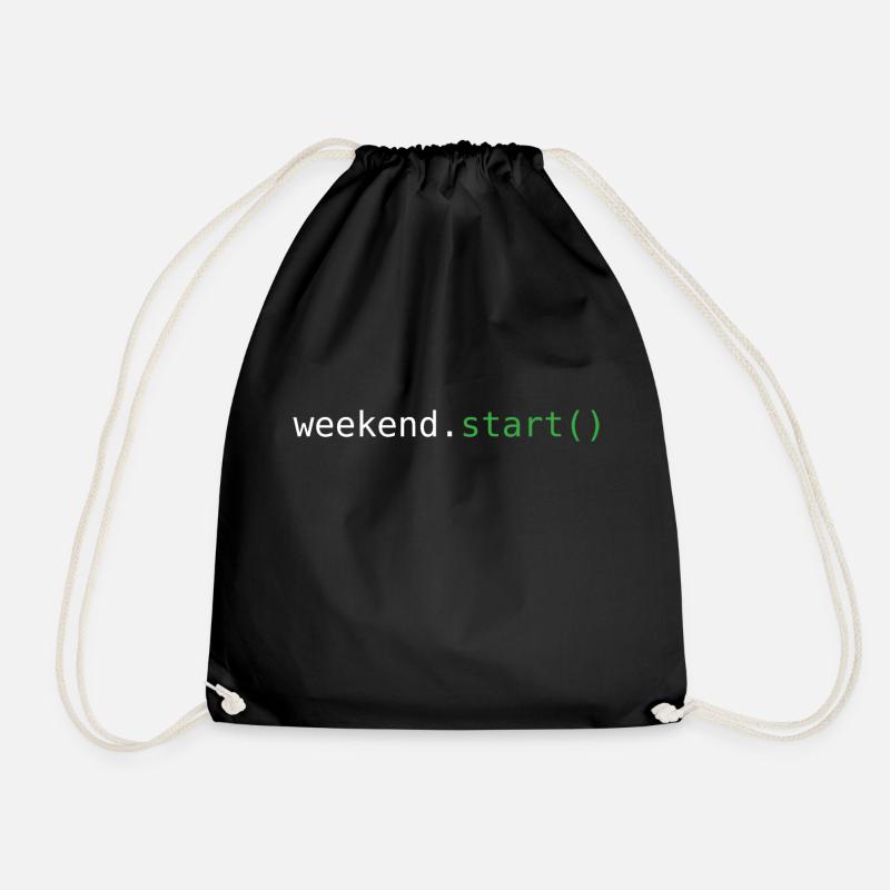 Start of the weekend - Drawstring Bag - black