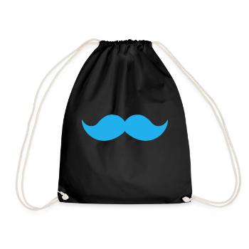 Prostate Cancer Awareness Moustache - Drawstring Bag - black - Front