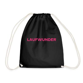 Laufwunder | Sport-T-Shirts bedrucken - Turnbeutel - Schwarz - Vorne