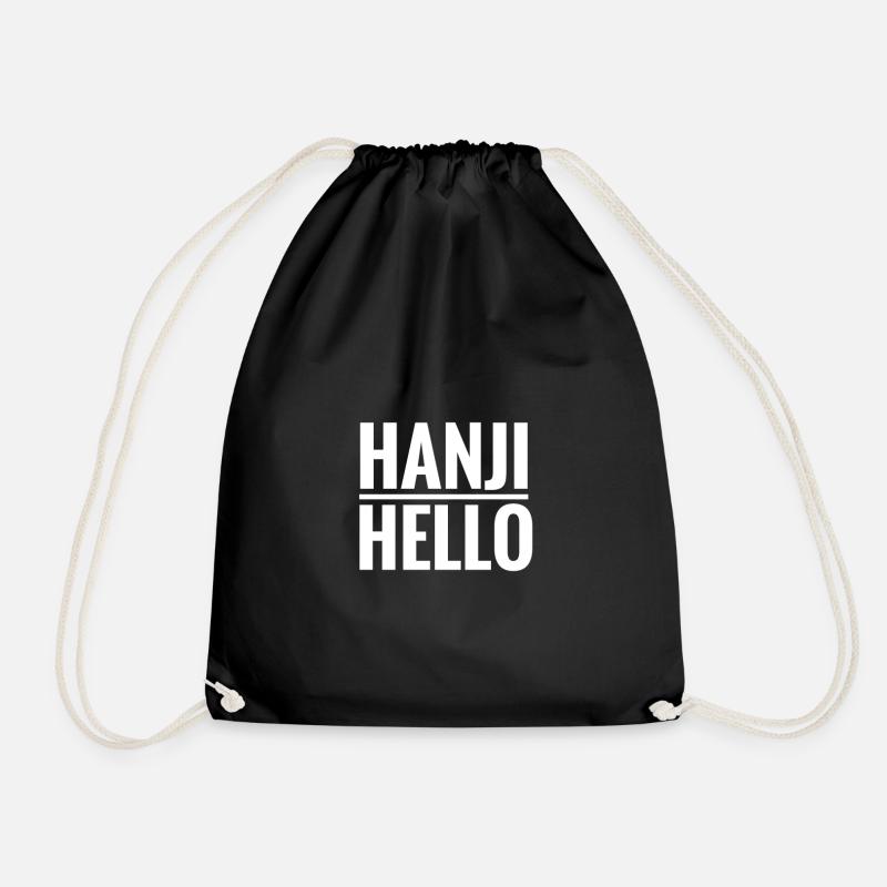 HANJI HELLO Classic - Drawstring Bag - black