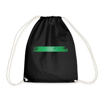 Color blob splash paint painter gift stripes green - Drawstring Bag - black - Front