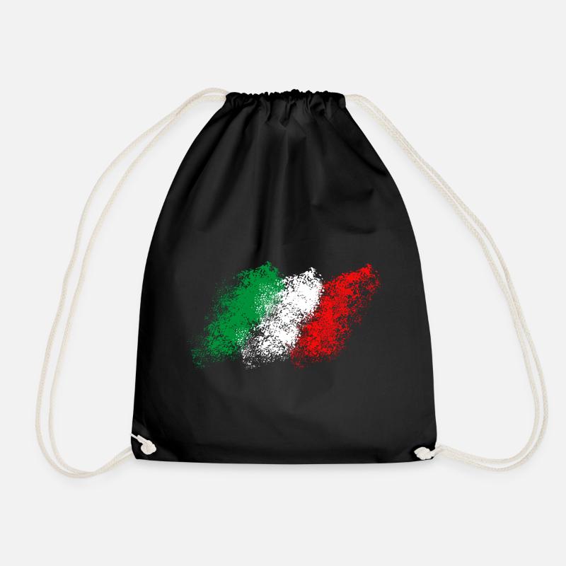 Drapeau italien Drapeau Vintage - Sac de sport léger - noir