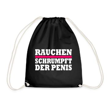 rauchen schrumpft der penis - Turnbeutel - Schwarz - Vorne