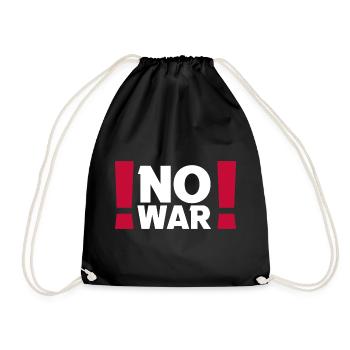 No War Peace Peace World Peace Ukraine - Drawstring Bag - black - Front
