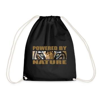 Wild Tiger - Wilderness - Powered by Nature - Drawstring Bag - black - Front