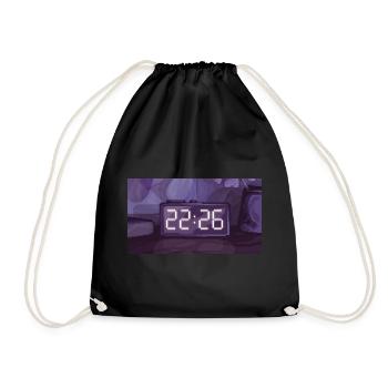 Pixel Art Time – 22:26 - Sac de sport léger - noir - Devant