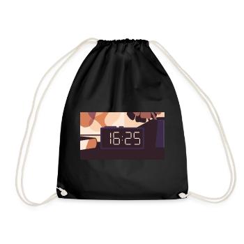 Time – 16:25 - Drawstring Bag - black - Front