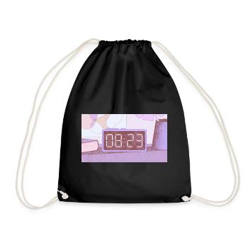 Time – 8:23 - Drawstring Bag - black - Front