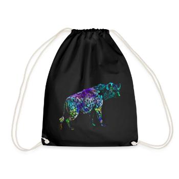 Hyena - Drawstring Bag - black - Front