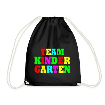 Team kindergarten - Turnbeutel - Schwarz - Vorne