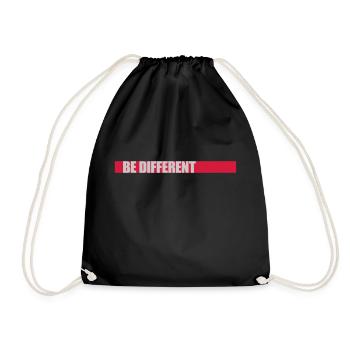 Be different Logo Design - Drawstring Bag - black - Front